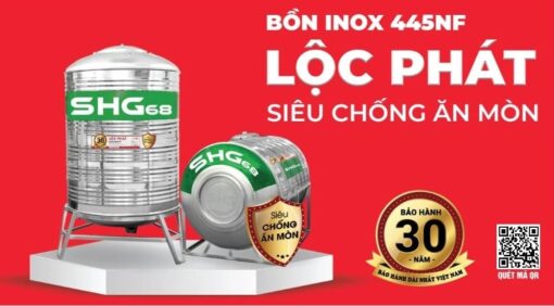 Bồn Inox Lộc Phát Siêu Chống ăn Mòn 500l Đứng Shg68d500f720 Sơn Hà Xanh