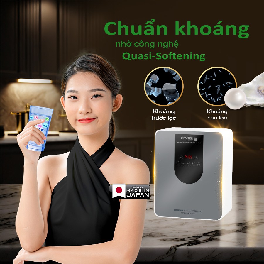 Máy Lọc Nước Ion Kiềm Giàu Hydro Geyser Ecotar 9 Pro
