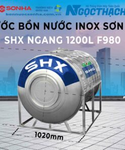 Bồn Nước Inox Sơn Hà Xanh Shx 1200l Ngang (Φ980)