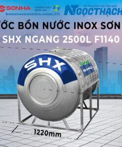 Bồn Nước Inox Sơn Hà Xanh Shx 2000l Ngang (Φ1140) (sao Chép)