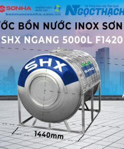 Bồn Nước Inox Sơn Hà Xanh Shx 4500l Ngang (Φ1420) (sao Chép)