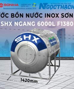 Bồn Nước Inox Sơn Hà Xanh Shx 5000l Ngang (Φ1380) (sao Chép)