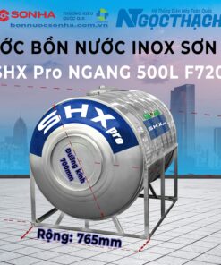 Bồn Nước Inox Sơn Hà Xanh Shx Pro 500l Ngang (Φ720)