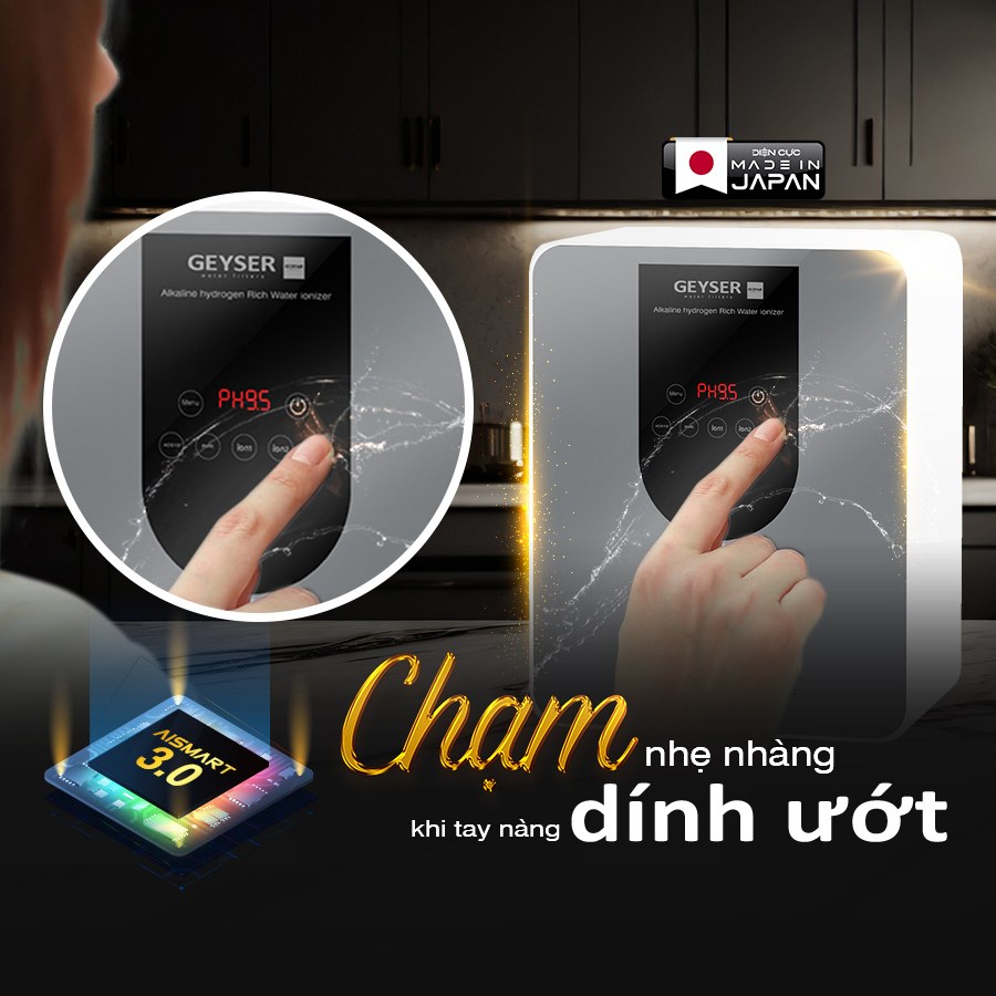 Máy Lọc Nước Ion Kiềm Giàu Hydro Geyser Ecotar 9 Pro