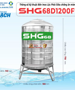 Bồn Inox Lộc Phát Siêu Chống ăn Mòn 1200l Đứng Shg68d1200f980 Sơn Hà Xanh