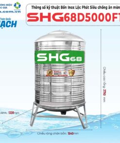 Bồn Inox Lộc Phát Siêu Chống ăn Mòn 5000l Đứng Shg68d5000f1420