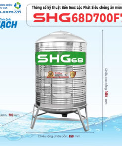 Bồn Inox Lộc Phát Siêu Chống ăn Mòn 700l Đứng Shg68d700f720 Sơn Hà Xanh
