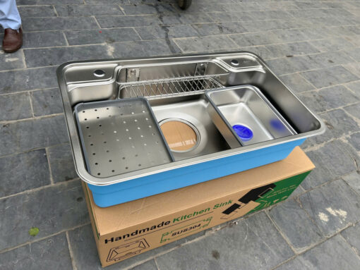 Chậu Rửa Bát Inox 304 1 Hố Kiểu Nhật Bản 7848d 78x48 Cm