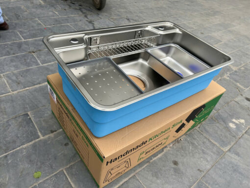 Chậu Rửa Bát Inox 304 1 Hố Kiểu Nhật Bản 7848d 78x48 Cm