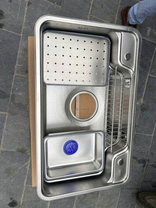 Chậu Rửa Bát Inox 304 1 Hố Kiểu Nhật Bản 7848d 78x48 Cm