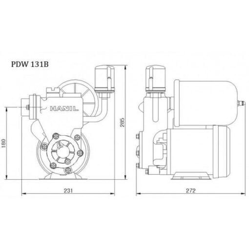Máy Bơm Nước Chân Không Tự động Hanil Pdw 131b