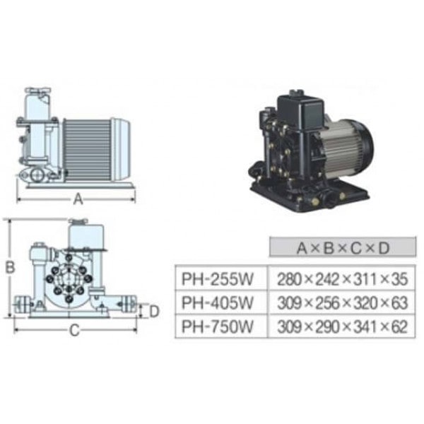 Máy Bơm Nước Chân Không Hanil Hp 405w (500w)
