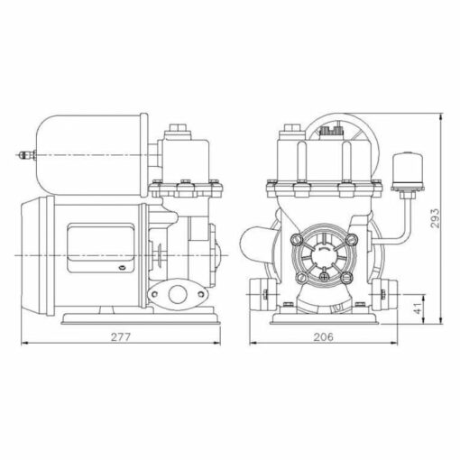 Máy Bơm Nước Chân Không Tăng Áp Hanil Ph 260a