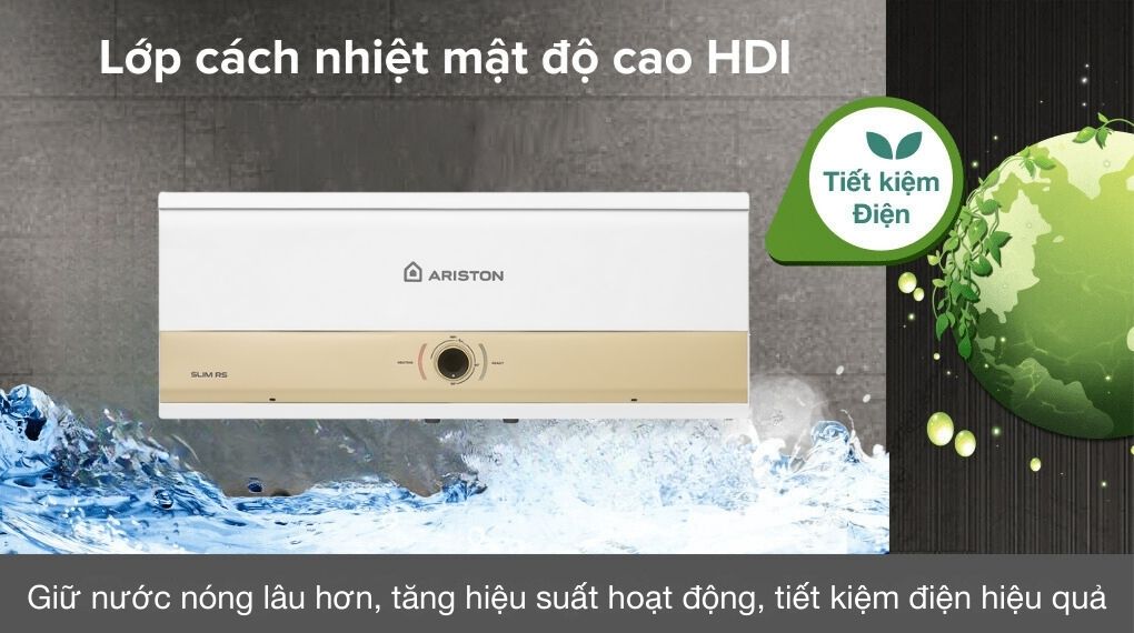 Máy Nước Nóng Gián Tiếp Ariston 20 Lít 2500w Slim3 20 Rs
