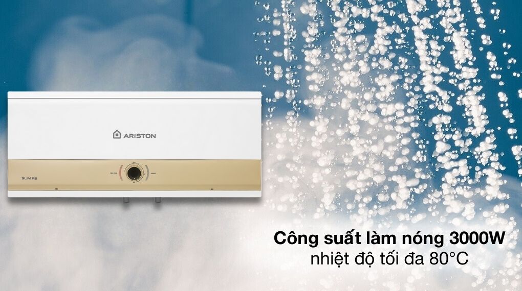 Bình Nước Nóng Gián Tiếp Ariston 30 Lít 3000w Slim3 30 Rs