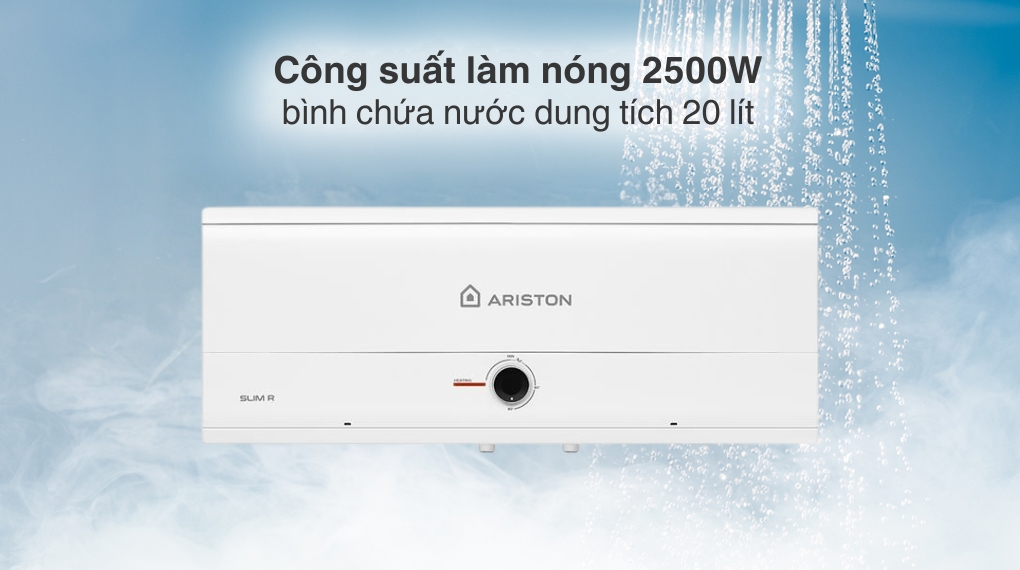 Máy Nước Nóng Gián Tiếp Ariston 20 Lít 2500w Slim3 20r