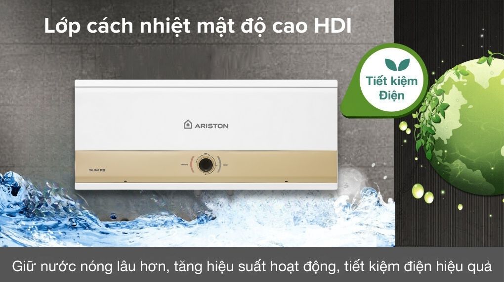 Bình Nước Nóng Gián Tiếp Ariston 30 Lít 3000w Slim3 30 Rs