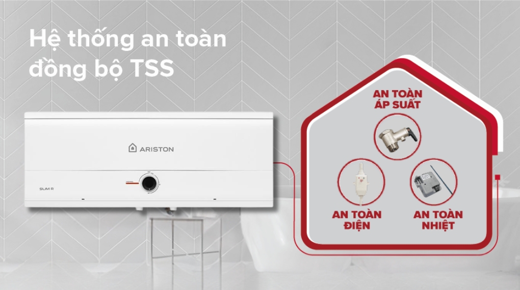 Máy Nước Nóng Gián Tiếp Ariston 20 Lít 2500w Slim3 20r