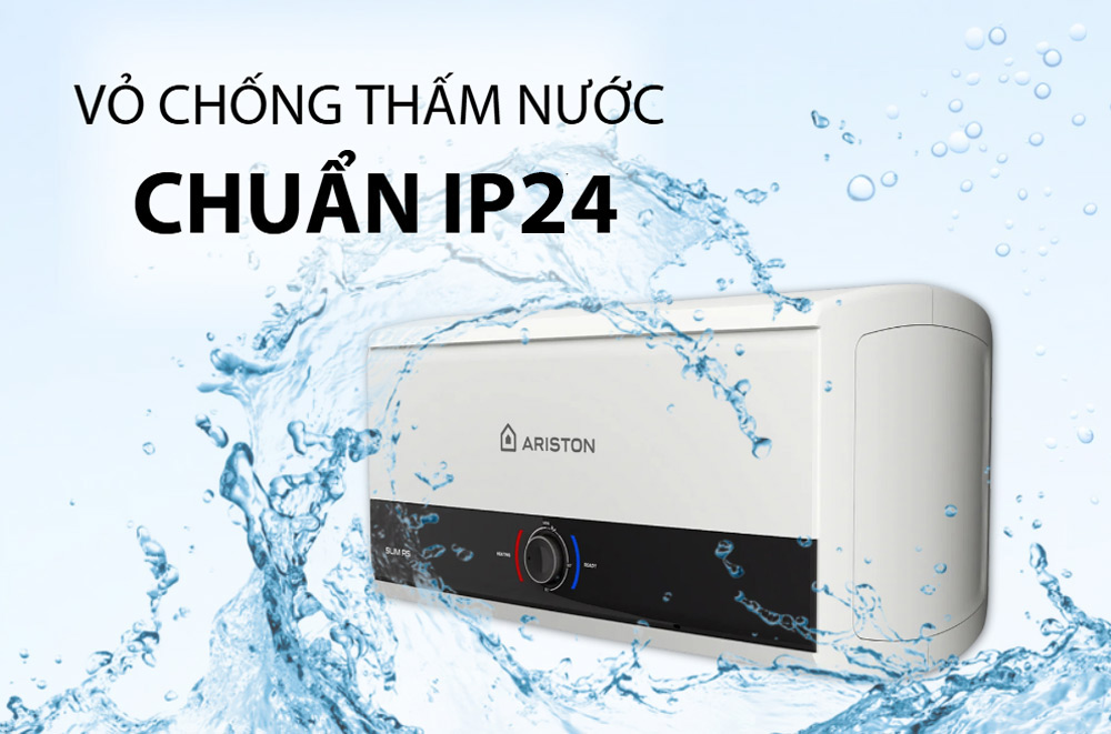 Bình Nước Nóng Gián Tiếp Ariston Slim3 15 Rs Ngang 2500w