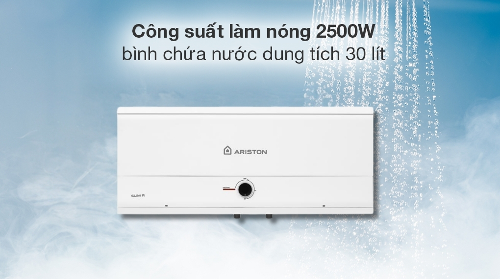 Bình Nước Nóng Gián Tiếp Ariston 30 Lít 2500w Slim3 30 R
