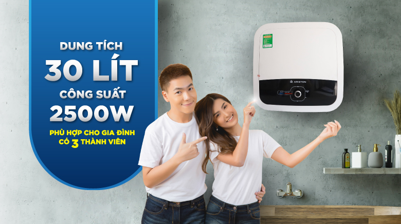 Bình Nóng Lạnh Ariston 30 Lít Vuông An2 30 Rs