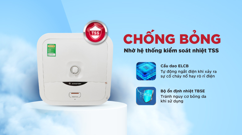 Bình Nóng Lạnh Ariston 30l Vuông An2 30r