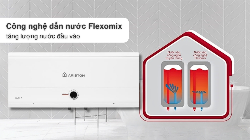 Bình Nước Nóng Gián Tiếp Ariston 30 Lít 2500w Slim3 30 R