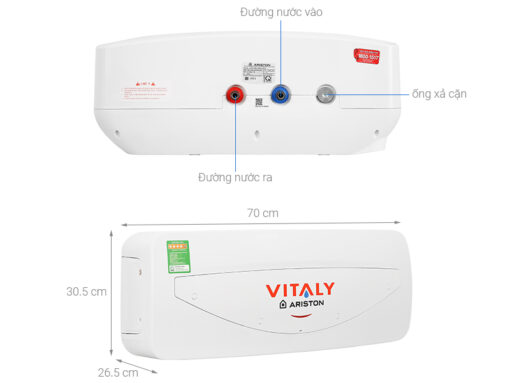 Bình Nóng Lạnh Ariston Vitaly 20 Slim (bình Ngang 20l)