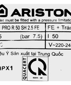 Bình Nóng Lạnh 50l Ariston Pro R 50 Sh 2.5 Fe