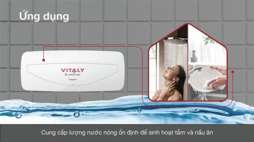 Bình Nóng Lạnh Ariston Vitaly 20 Slim (bình Ngang 20l)