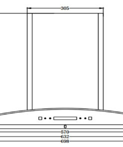 Máy Hút Mùi áp Tường Kính Cong Màu đen Cảm ứng 70cm Faster Fs 700b Autoclean