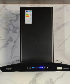 Máy Hút Mùi áp Tường Kính Cong Màu đen Cảm ứng 70cm Faster Fs 700b Autoclean