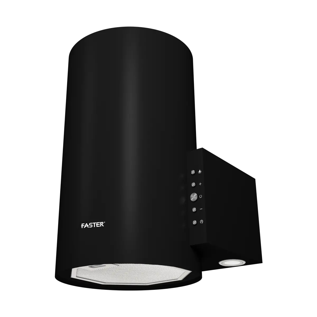 Máy Hút Mùi áp Tường Hình Trụ Màu đen Faster Tl 1336