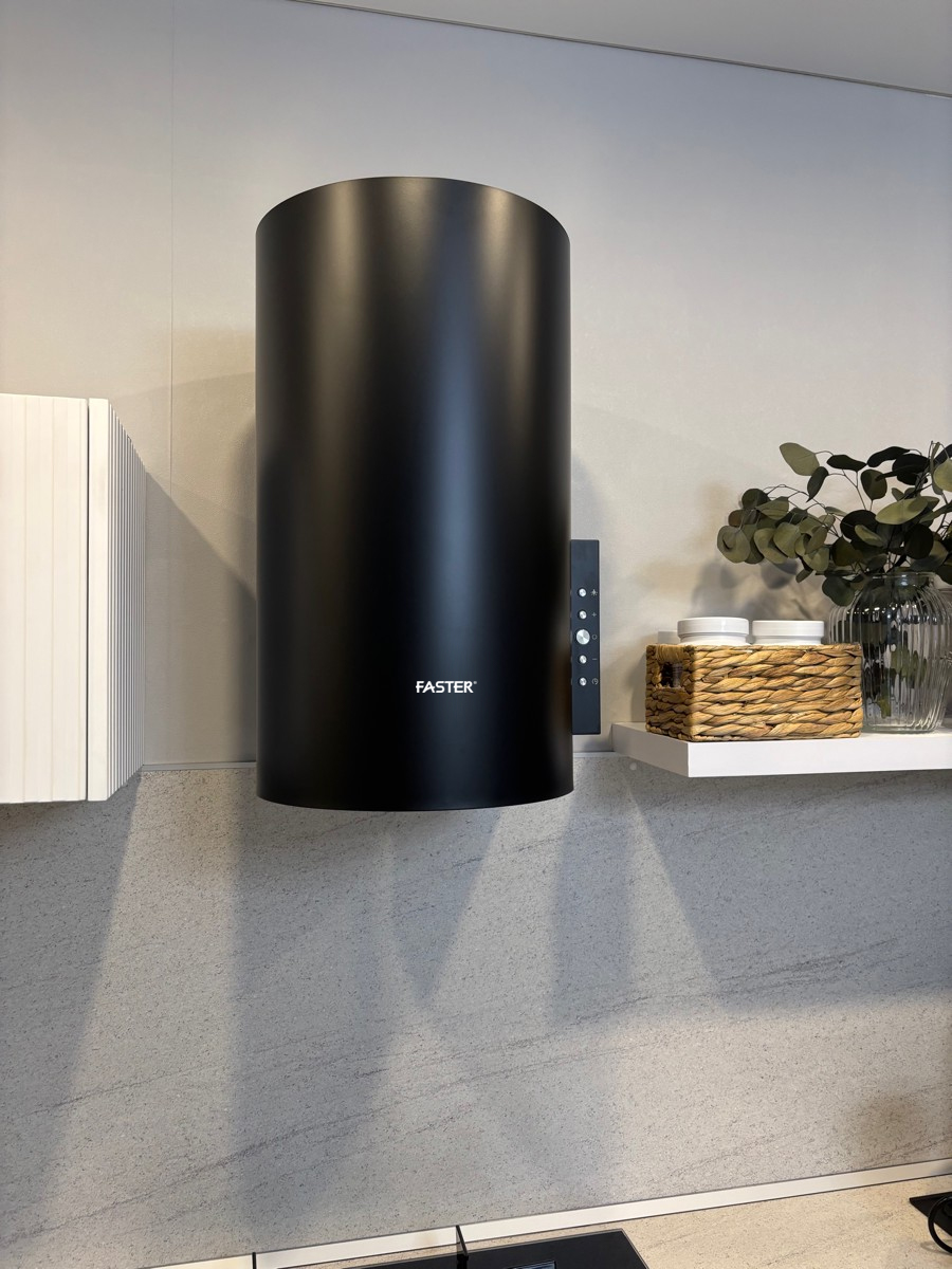 Máy Hút Mùi áp Tường Hình Trụ Màu đen Faster Tl 1336