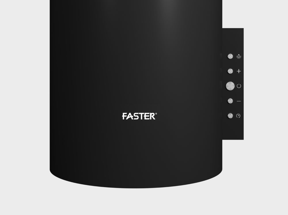 Máy Hút Mùi áp Tường Hình Trụ Màu đen Faster Tl 1336