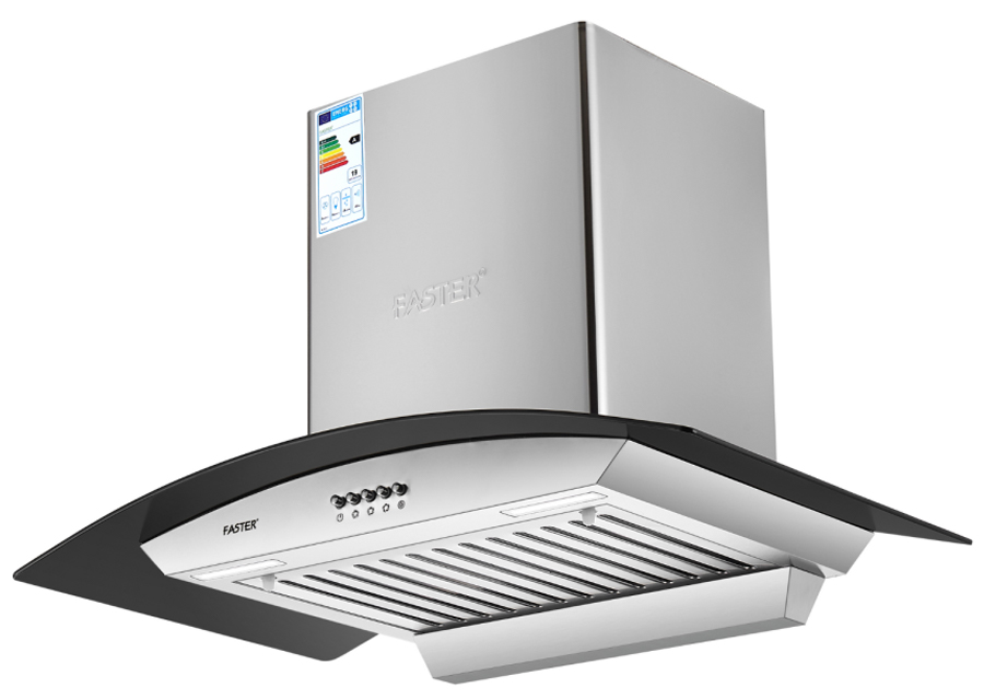 Máy Hút Mùi áp Tường Kính Cong Inox 70cm Faster Fs Ch370s