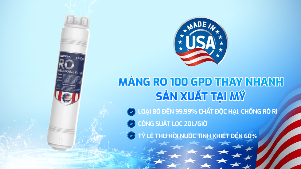 Máy Lọc Nước Ro Karofi Kaq U95 Pro (thông Minh Tự động Kiểm Soát Nước Sạch)