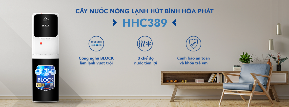 Cây Nước Nóng Lạnh Hút Bình Hòa Phát Hhc389