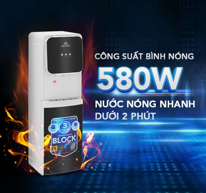 Cây Nước Nóng Lạnh Hút Bình Hòa Phát Hhc389