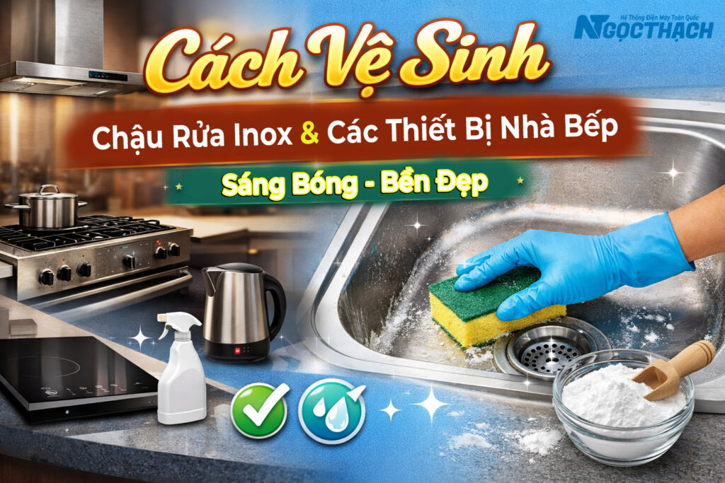 Cách Vệ Sinh Các Chậu Rửa Inox Và Các Thiết Bị Nhà Bếp – Sáng Bóng Như Mới, Bền đẹp Dài Lâu