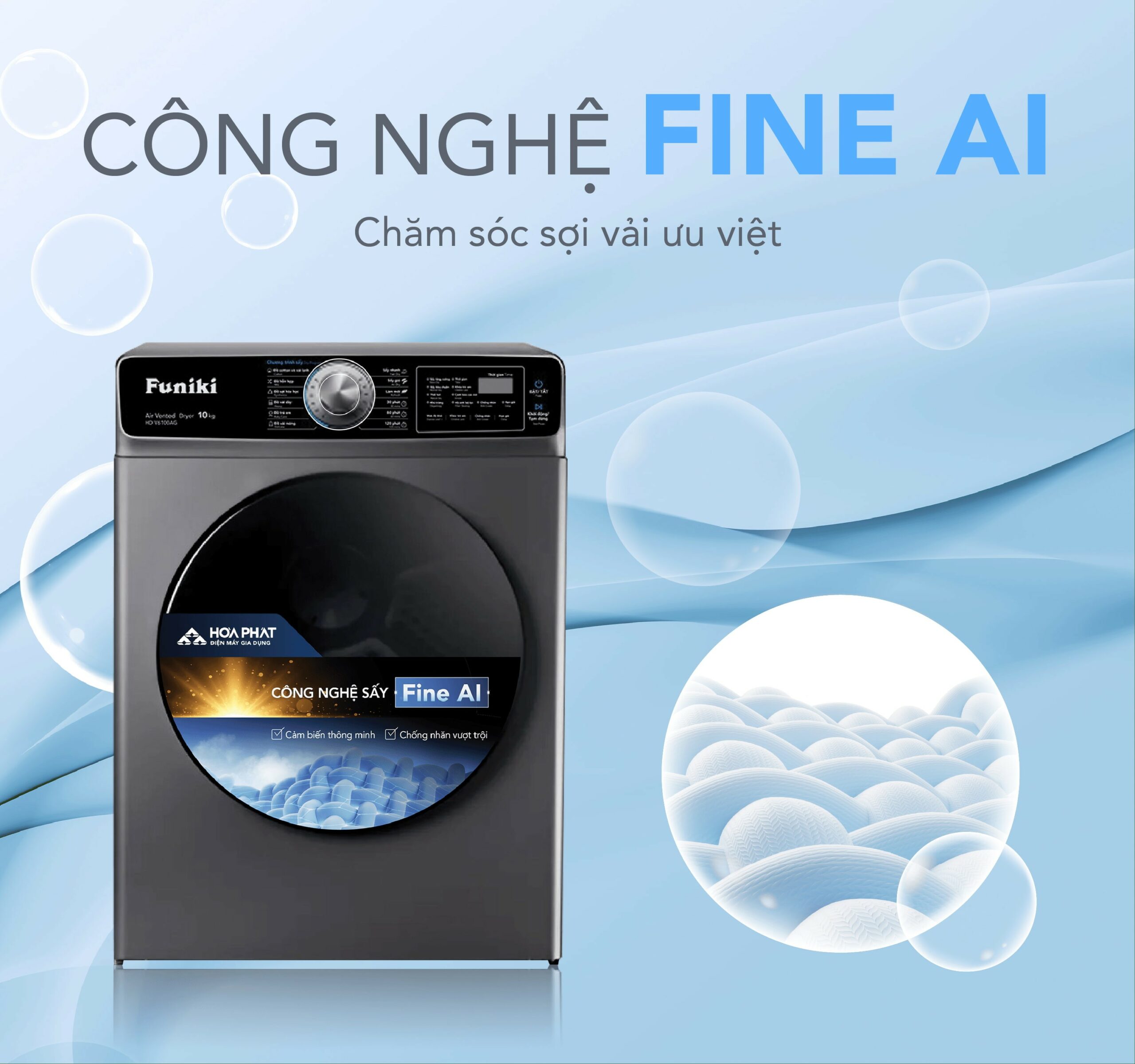 Máy Sấy Thông Hơi Funiki Hd V6100ag 10kg