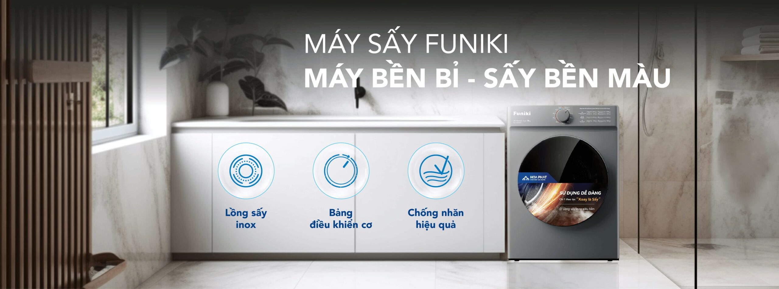 Máy Sấy Thông Hơi Funiki Hd V680ag 8kg