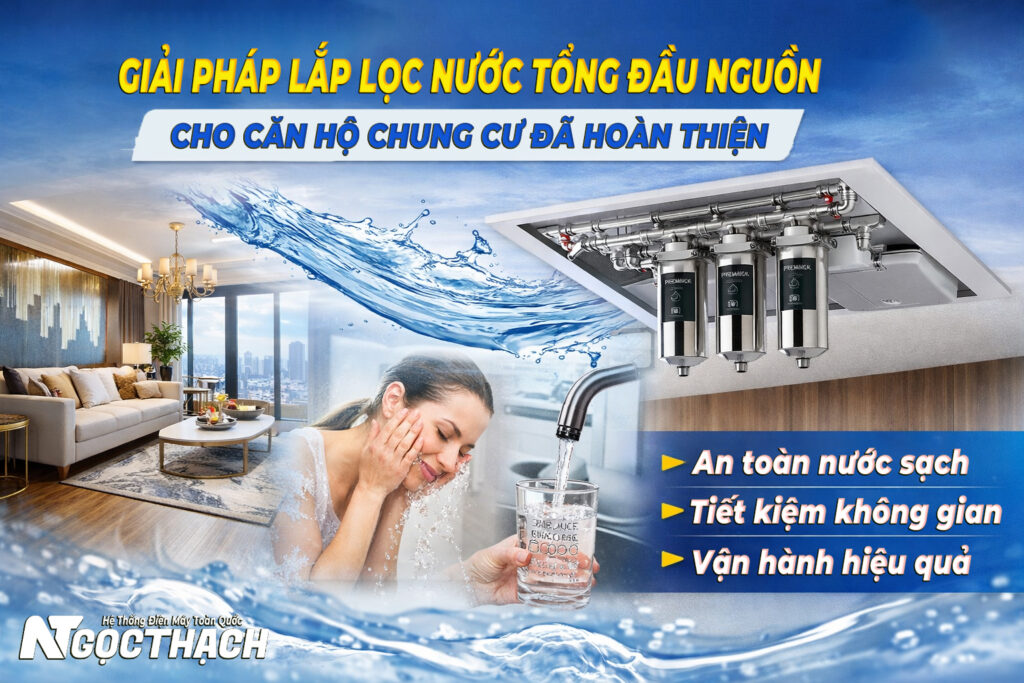 Giải Pháp Lắp Lọc Nước Tổng đầu Nguồn Cho Căn Hộ Chung Cư đã Hoàn Thiện