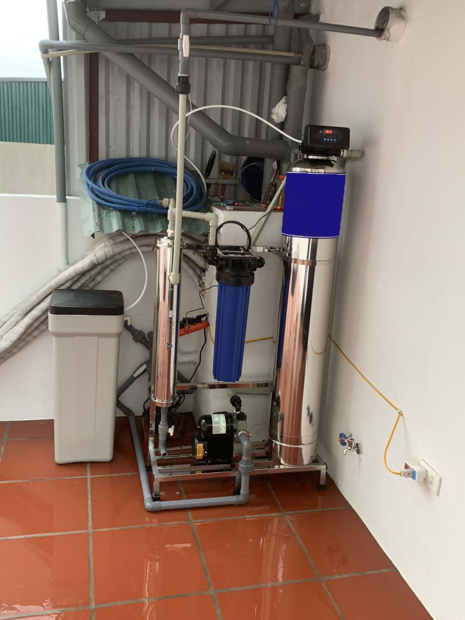 Bộ Lọc Tổng 3 Cấp Tự động Xử Lý Canxi Công Nghệ Màng Lọc Uf