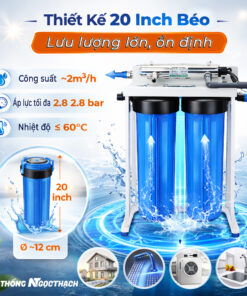Bộ Lọc Nước đầu Nguồn 2 Cấp – 2 Cốc Béo, 1 Đèn Uv