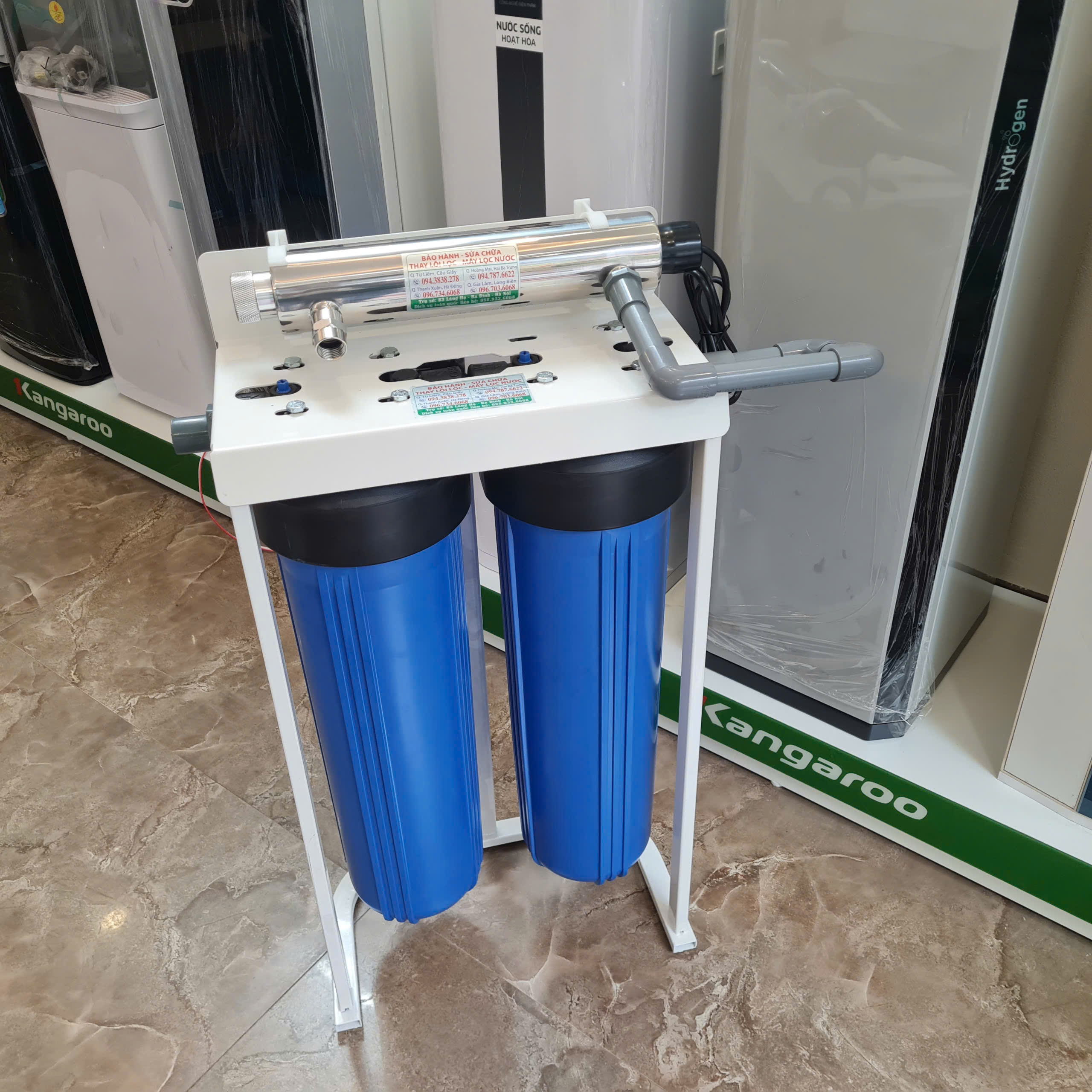 Bộ Lọc Nước đầu Nguồn 2 Cấp – 2 Cốc Béo, 1 Đèn Uv