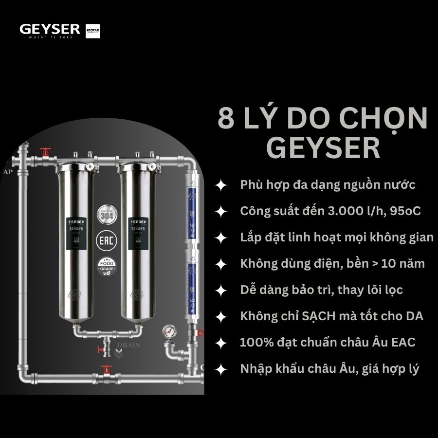 Hệ Thống Lọc Nước Tổng đầu Nguồn Geyser Ecotar 2f2a