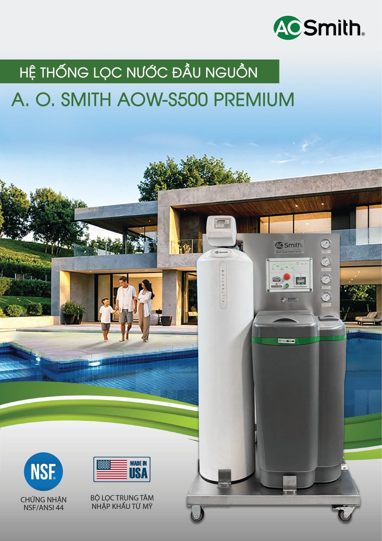 Hệ Thống Lọc Nước đầu Nguồn Aow S500 Premium