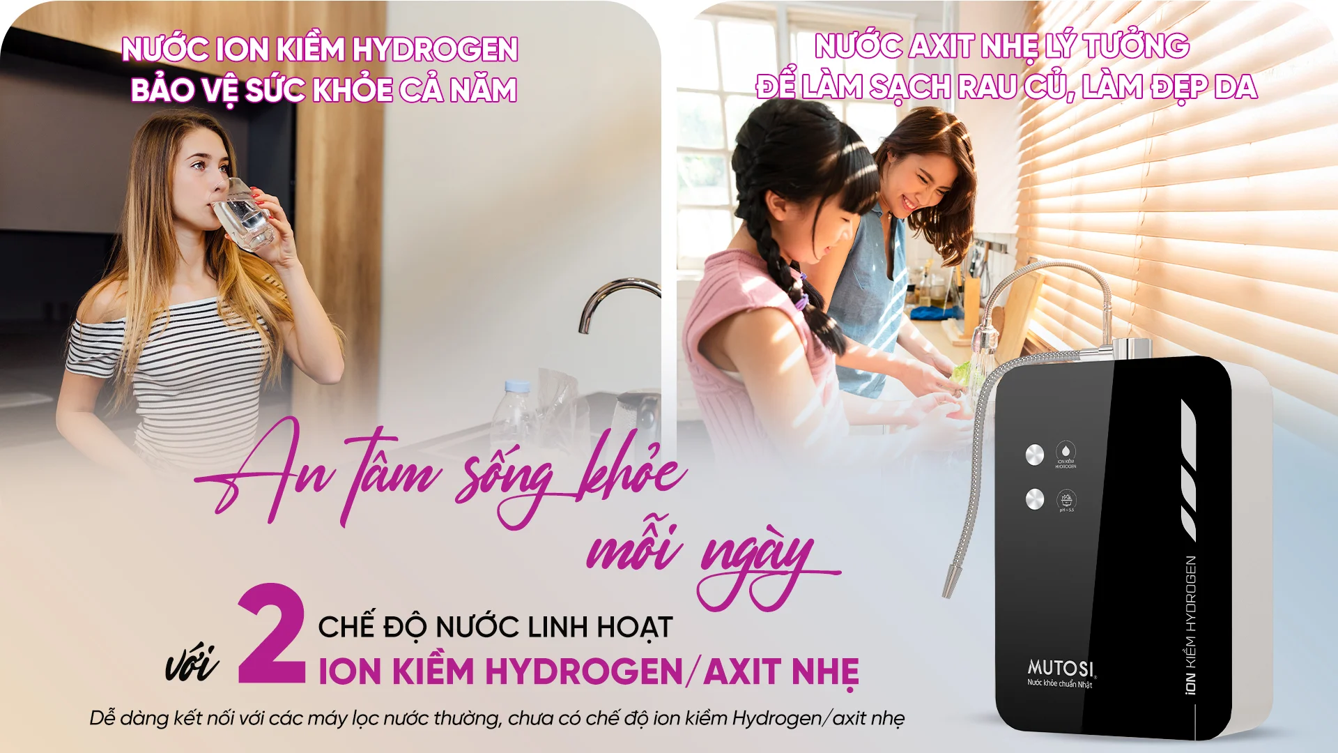 Máy điện Giải Ion Kiềm Hydrogen Mutosi Md T168