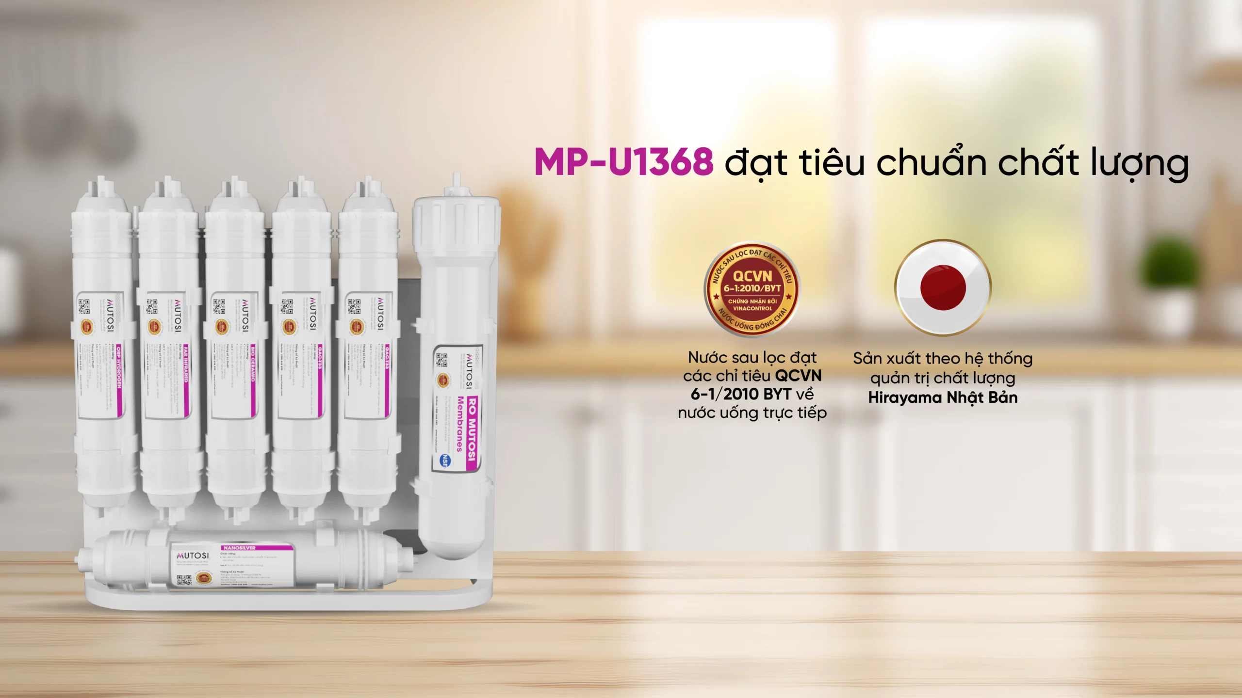 Máy Lọc Nước để Gầm 10 Lõi Mutosi Mp U1368
